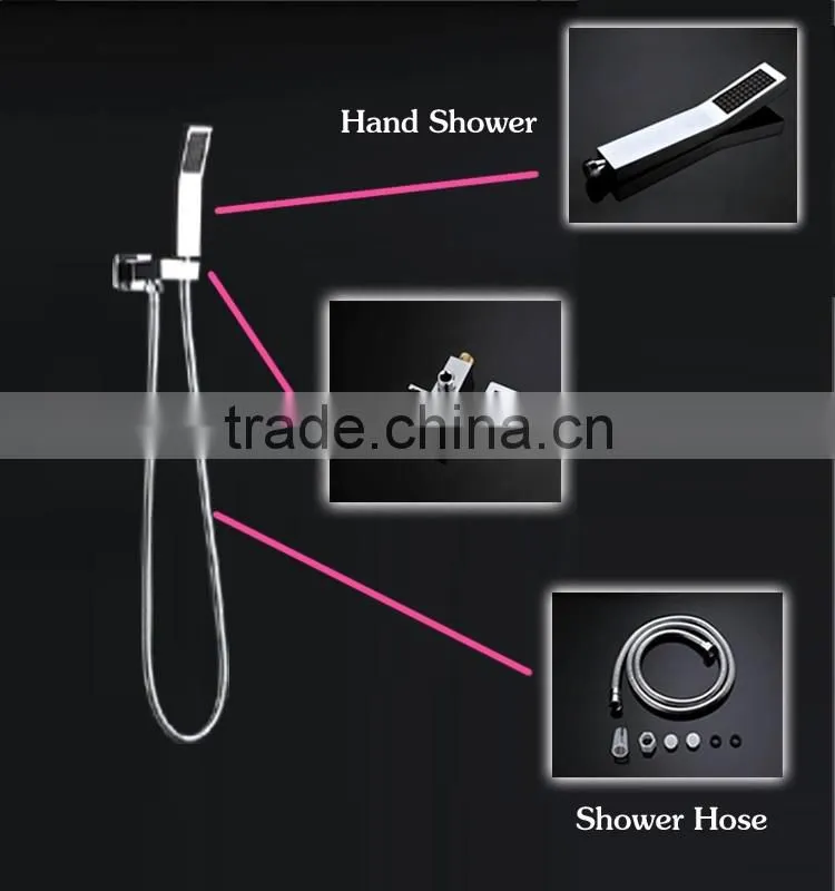 embed ceiling bath shower 2 in 1 multiple color remote control electric shower set with led light bathroom shower set