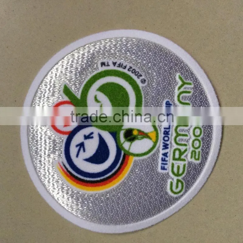 iron on patches wholesale flocking heat transfers for clothing self-weeding transfer badge for soccer jersey