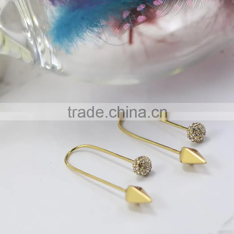 Kingman hanging fashion plain gold earring