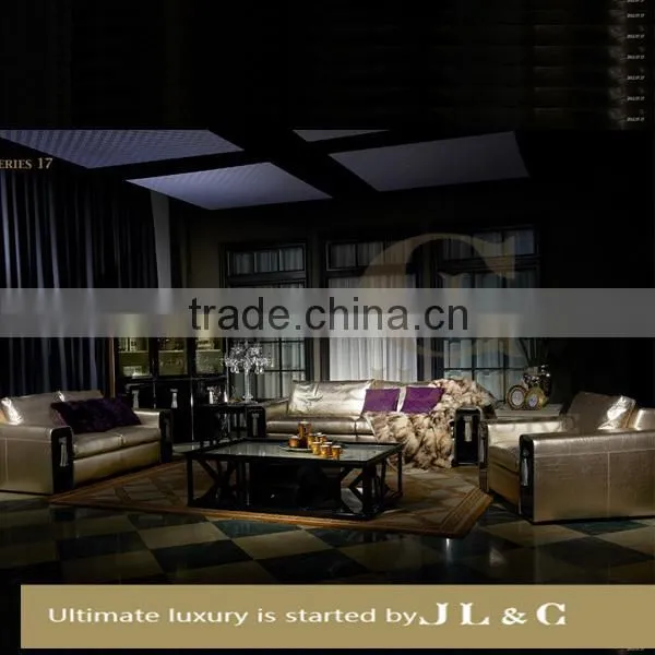 JS17 Living Room Furniture Top Layer Leather Sofa Sectional Sofa From JL&C Luxury Home Furniture New Sofa Designs