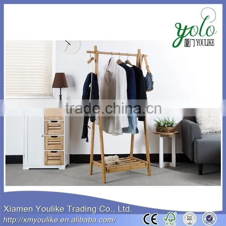 Hot Sale Heated Wooden Coat Rack Wooden Bamboo Clothes Tree