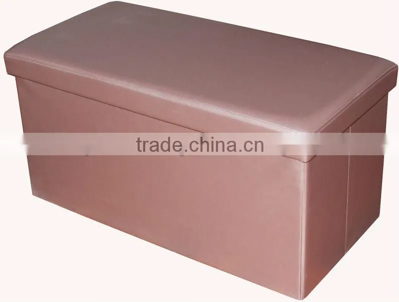 Luxury!Pink PVC Leather foldable storage bench