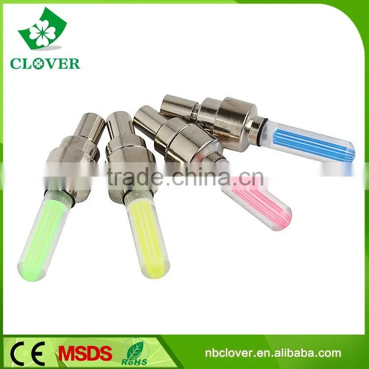 Plastic 1 led light tire valve cap for bicycle