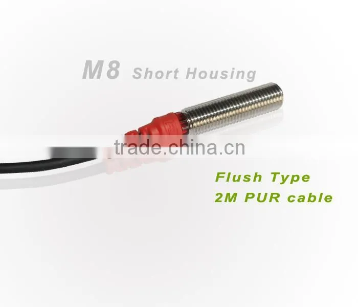 F&C F3C-08ES01 Series M8, 12~24v DC switching Transducer, Short Housing Type, Flush Proximity Transducer