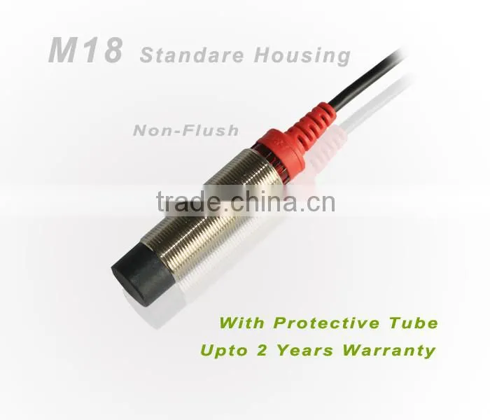 Inductive Proximity Sensor F3C-18KS05 series, M18 Cylindrical Inductive Sensor, DC12~24v, 3-wire, 2m Soft Cable.