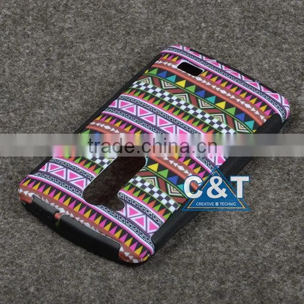 C&T Hot triangle printing 2 in 1 combo case For LG L FINO D290 / D295 phone
