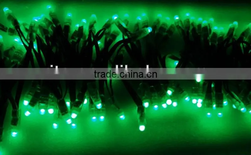 GREEN wire IP68 DC12V input 12mm through-hole LED RGB dump node;100pcs a string