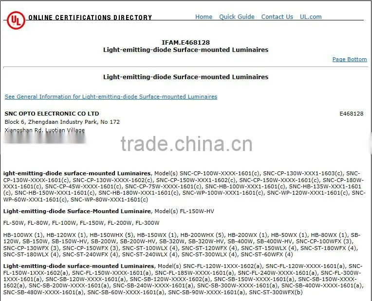 100w SNC top quality UL cUL DLC list dimmable UFO led high bay light to replace 250w mental halide lamp