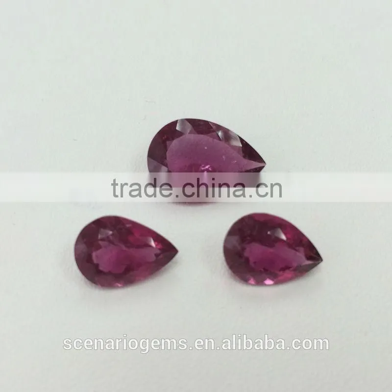 #15OMZZ Natural Pink Tourmaline Pear Cut Faceted Loose Gemstone Rubellite