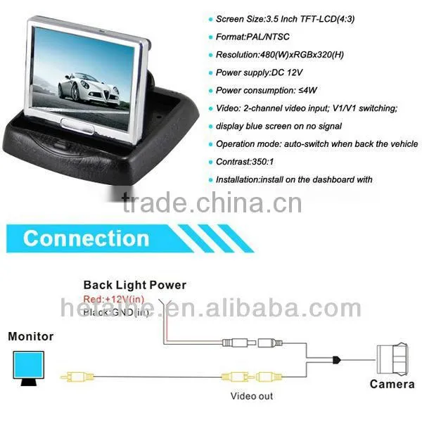 3.5 inch car TFT LCD monitor