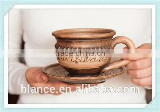Ceramic cup with saucer Ceramics and pottery Stoneware coffee cup Handmade Cups and saucers