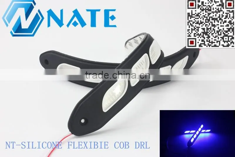 Newest car flexible led drl/ auto led daytime running light COB led drl 12V