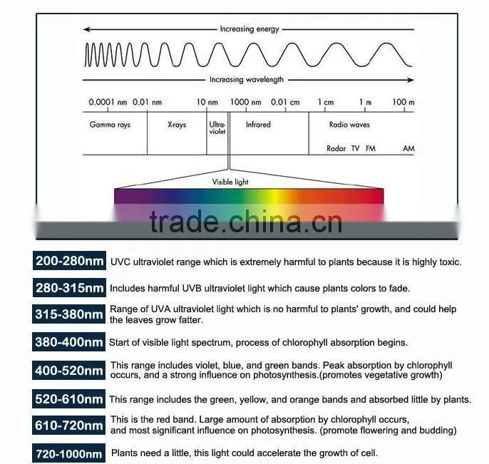 Wholesale Red Yellow Spectrum Mini 300W Hydroponic Grow Light