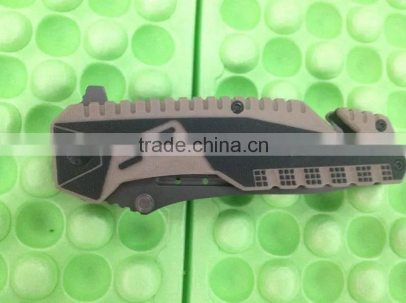 OEM no markings multi pocket camping tactical knife with rope cutter
