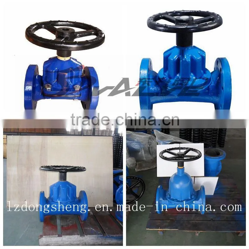 Cast Iron Hand Wheel DN100 PN16 SAUNDERS DIAPHRAGM VALVE