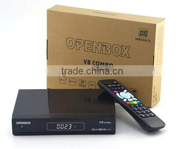 Wholesales DVB-S2+T2 HD combo satellite receiver V8 combo1080p digital decoder with IKS CCCAM free IPTV Youtube Biss Key