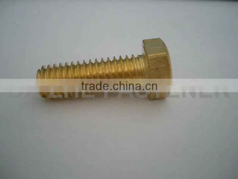 full thread din933 hex brass bolts