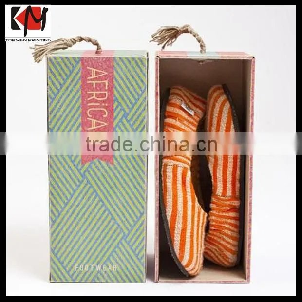 Full Color Printed Shoe Box Custom Paper Packaging Box