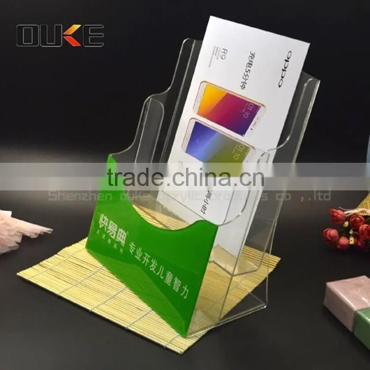 Factory wholesale delicate design acrylic brochure holder