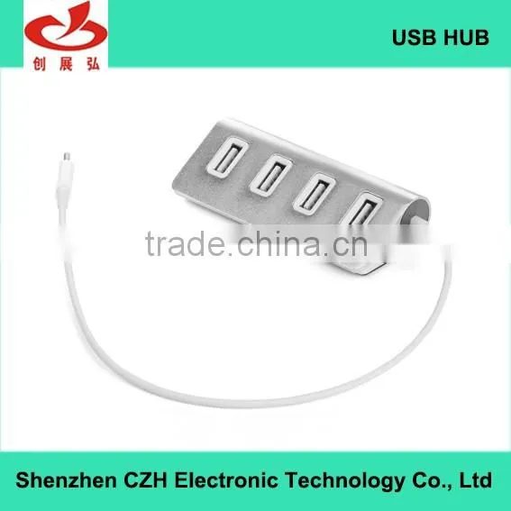 Aluminium casing usb-c hub, 4- port type c hub change to driver download usb 2.0 hub from for Macbook with LED indicators