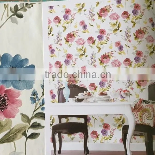 non woven flower design vivid decrotion wallpaper
