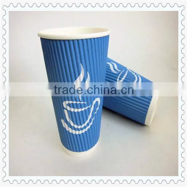 Printed disposable ripple wall paper cup for holiday wholesale