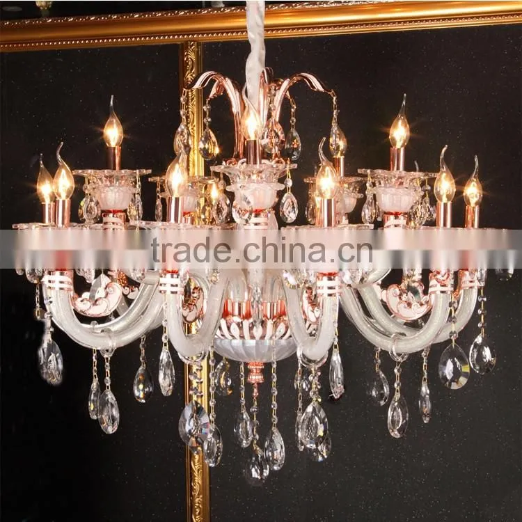 Vintage zinc alloy & glass bowl chandelier & pendant lighting