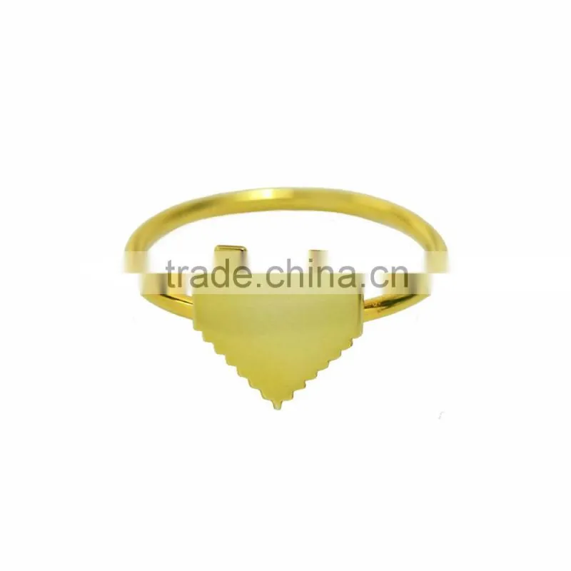 Custom stainless steel finger rings with heart shape rings for teenage girls