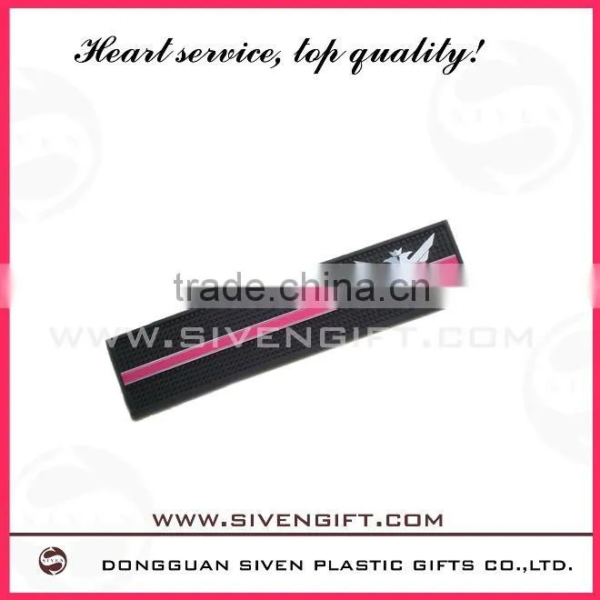 Custome design Logo Soft Pvc Rubber Bar Mat