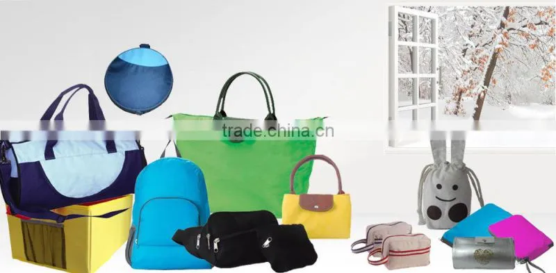 Promotional zipper closure Foldable tote bag