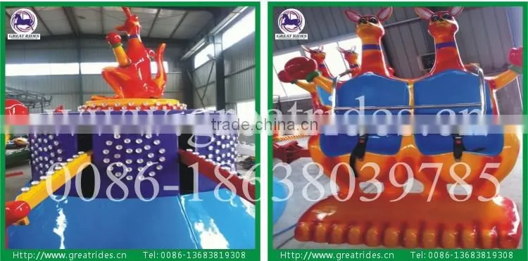 Christmas Rides!Theme park kids happy jumping machine jumping kangaroo