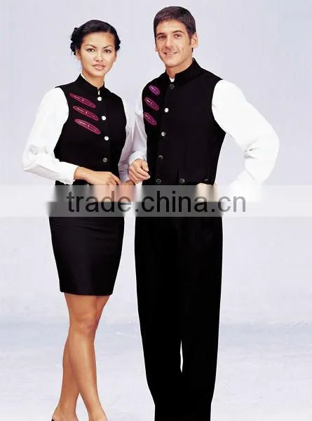 Wholesale tailored resturant receptionist uniform 92