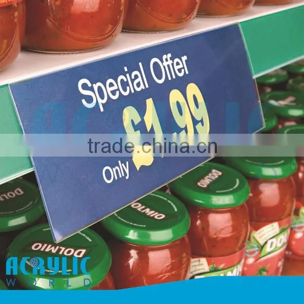 price label holder/datastrip shelf talker