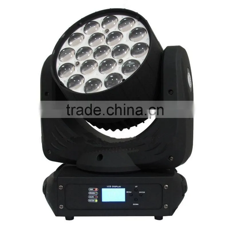 12W * 19pcs LED Zoom Wash Moving Head Stage Light