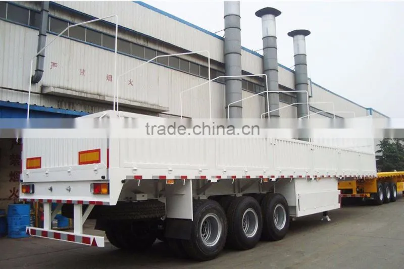 interlink livestock cargo fence truck trailer , 3 axle Fence semi Trailer for sale --FOB 10000