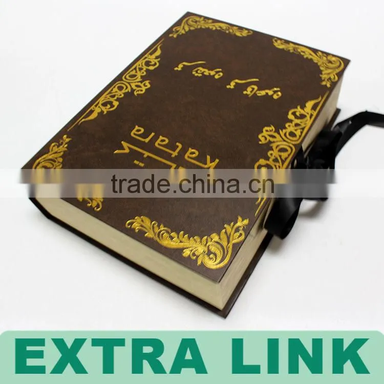 Top sell fake book foil golden logo the best chocolate packaging
