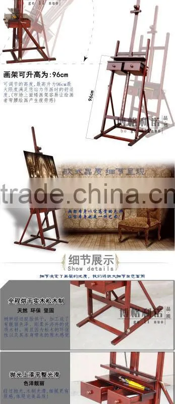 in stock European style antique wooden easel stand with drawer