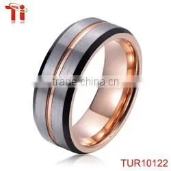 Purple plating tungsten engament wedding ring for men domed