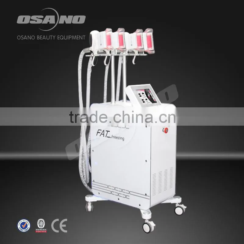 4 Handles Working Together Cryolipolysis Freeze Fat Slimming Machine