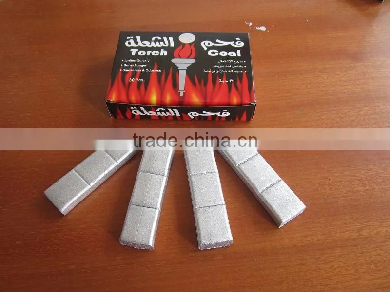 High Quality Silver Shisha Charcoal for 30PCS