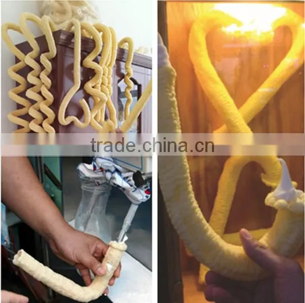 2016 hot sale rice cone puffing machine/Ice cream hollow tube expanding machine