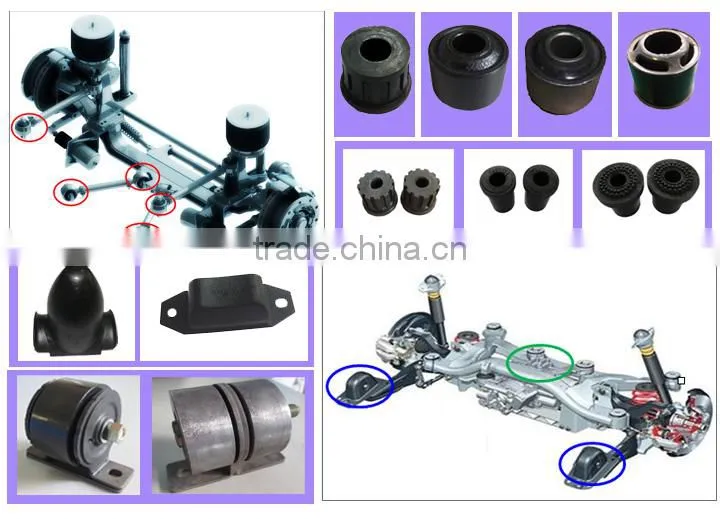 Automotive parts shock absorption rubber components