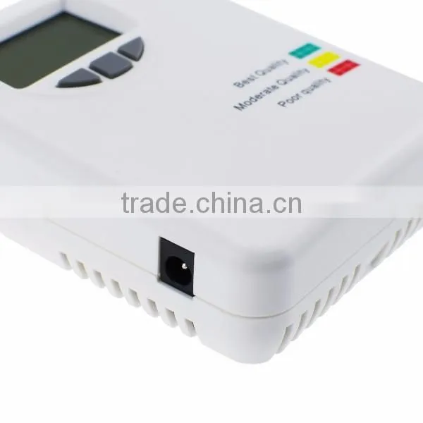 Wallmount Desktop Gas Detector Air Quality Meter VOC Tester Humidity Temperature Display Color Indicator