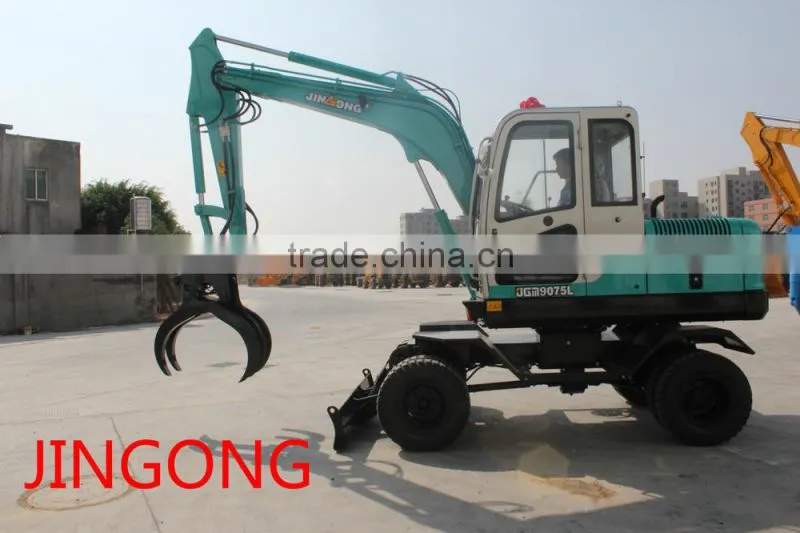 Multifunctional agriculture farming JINGONG JGM9075L wheel excavator
