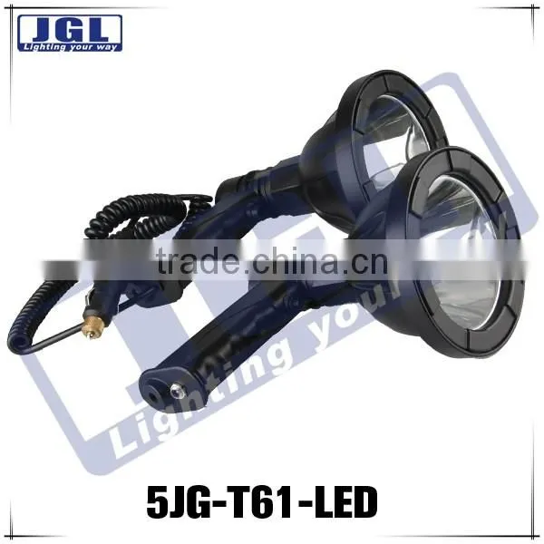outdoor emergency juggle dark night search light portable handheld cree 10w LED rechargeable work spotlight model 5JG-T61LED-12V