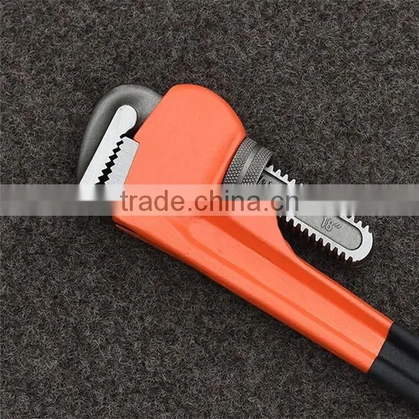 Amerian style pipe wrench with PVC dipped handle