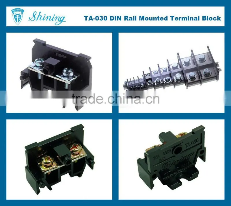 TA-030 Din Rail Mounted 600V 30A Electric Motor Terminal Block