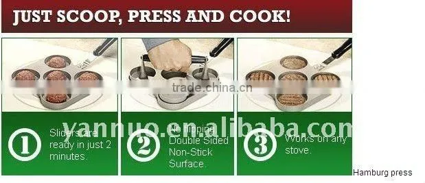 5 Slider mini hamburger press,burger tools