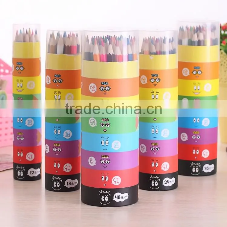 Factory Wholesale Mr. Cuya 36 colors Cardboard Tube Wooden Colored Pencils
