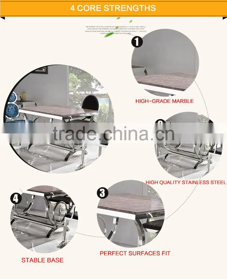 TH281 Luxury Marble Counter Height Dining Sets